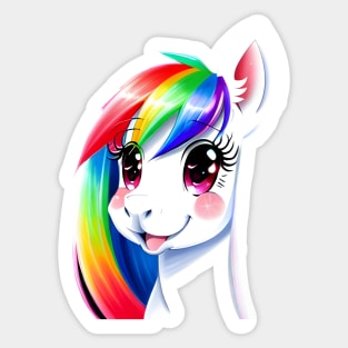 Rainbowlicious Dazzlemane Sticker